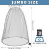 2 Pack Ultra Large Mosquito Net 42x25 Inches Mosquito Head Net Oversized Insect Netting Bug Fits Most Hats for Gardening Hiking Fishing Traveling(Gray+White) view 2