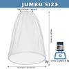 2 Pack Ultra Large Mosquito Net 42x25 Inches Mosquito Head Net Oversized Insect Netting Bug Fits Most Hats for Gardening Hiking Fishing Traveling(White+Black) view 2