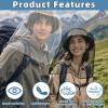 2 Pack Ultra Large Mosquito Net 42x25 Inches Mosquito Head Net Oversized Insect Netting Bug Fits Most Hats for Gardening Hiking Fishing Traveling(White+Black) view 4
