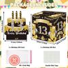 13th Money Box for Cash Gift Birthday, 13th Birthday Gifts for Boys Girl Surprise Pull Out Money Gift Box for 13 Year Old Boy Girls Birthday Gift with 50PCS Bags view 2