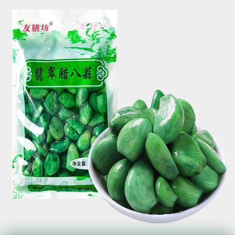 Green Garlic, Pickled Garlic, Laba Garlic, Jade Garlic, Fresh Green Garlic, Pickled Vegetable, Chinese Specialty Garlic, Pickled Garlic, Sweet and Sour Garlic, Hot and Sour Garlic (400g Of (1 bag))