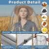 2 Pack Ultra Large Mosquito Net 42x25 Inches Mosquito Head Net Oversized Insect Netting Bug Fits Most Hats for Gardening Hiking Fishing Traveling(Gray) view 3