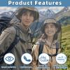 2 Pack Ultra Large Mosquito Net 42x25 Inches Mosquito Head Net Oversized Insect Netting Bug Fits Most Hats for Gardening Hiking Fishing Traveling(Gray) view 4