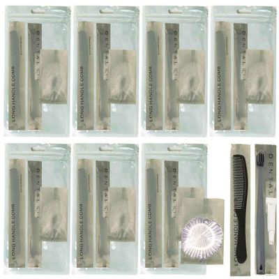 10Pcs Individually Wrapped Disposable Travel Hygiene Kit With Toothbrush, Toothpaste, Comb, Shower Cap;Disposable Guest Toiletries Set; Travel Personal Toiletry Kits For Hotel, Home, Camping, Trave