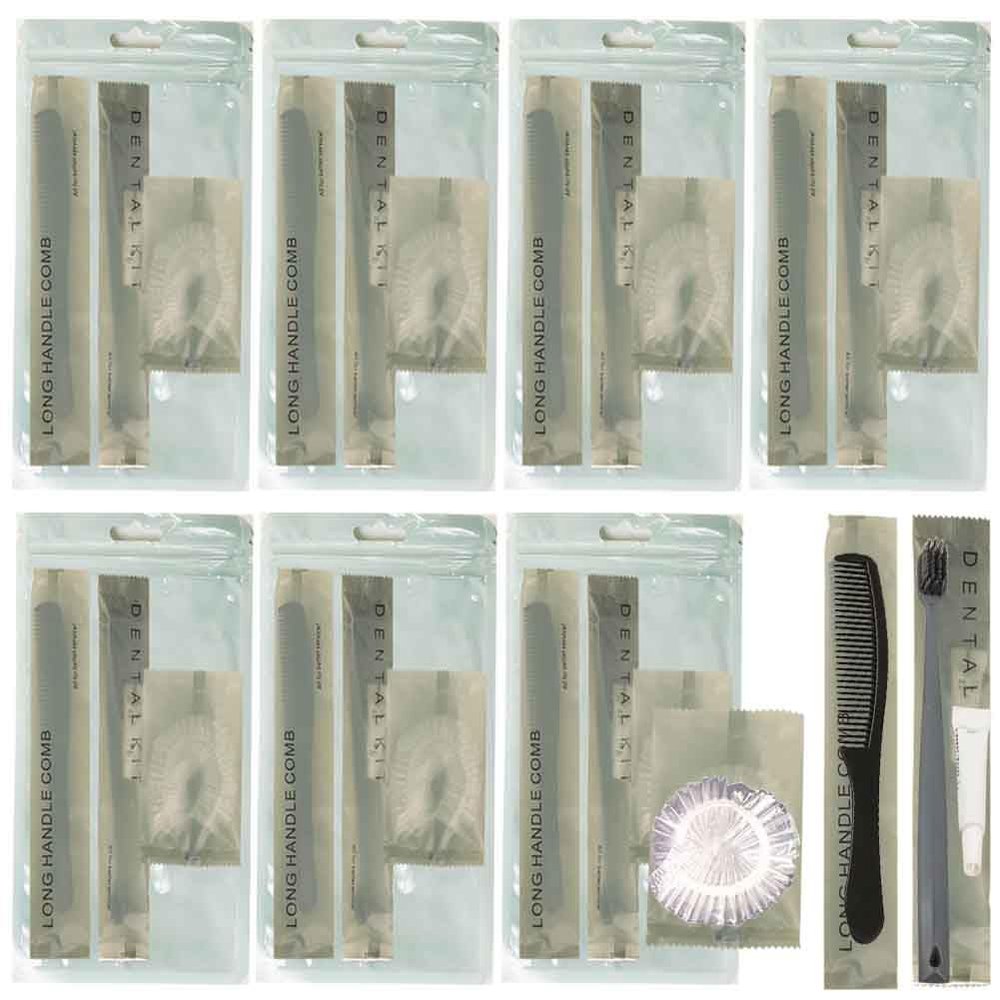 10Pcs Individually Wrapped Disposable Travel Hygiene Kit With Toothbrush, Toothpaste, Comb, Shower Cap;Disposable Guest Toiletries Set; Travel Personal Toiletry Kits For Hotel, Home, Camping, Trave