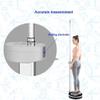 ZOCWJK Electronic Scales, Height and Weight Scale, Eye Level Digital Physician Scale, Weight: 3-200kg, Height: 83-210cm,Easy to Read LED, Voice Broadcast,A (A view 3