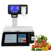ZOCWJK Digital Price Computing Scale, 2 Roll Label Thermal Printer, Label Printing Scale Bar with Vertical Bar, Double Sided LCD Display,D (A view 1