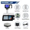 ZOCWJK Digital Price Computing Scale, 2 Roll Label Thermal Printer, Label Printing Scale Bar with Vertical Bar, Double Sided LCD Display,D (A view 2