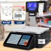 ZOCWJK Digital Price Computing Scale, 2 Roll Label Thermal Printer, Label Printing Scale Bar with Vertical Bar, Double Sided LCD Display,D (A view 4