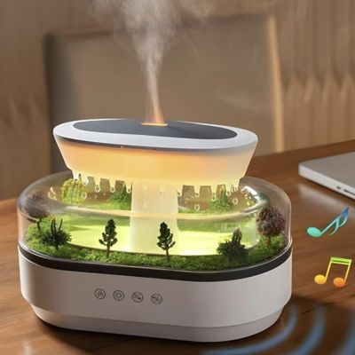 5 in 1 Diffuser Humidifier 250ml, Colorful Light, Raindrop & Natural White Noise, Mini Forest Landscape, Aromatherapy, Natural Sounds. Relaxing Nature Sounds & Sleep Sounds