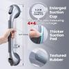 Suction Cups Grab Rails for Bathroom, Strong Bathtub Shower Handles, Anti Slip Shower Wall Grip Handle, Disability Aids, Hold 110Kg Shower Grab Bar for Elderly Children (Blue and White, 43cm) view 2