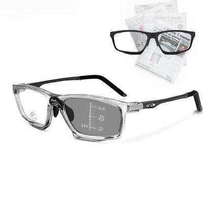 Nimedala Sports Color-Changing Multi-Focal Reading Glasses, Multifocal Reading Glasses Men, Progressive Bifocal ReadingGlasses (Gray,+4.00 / OVER 70 YEAR OF AGE)