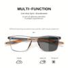 Nimedala Sports Color-Changing Multi-Focal Reading Glasses, Multifocal Reading Glasses Men, Progressive Bifocal ReadingGlasses (Gray,+4.00 / OVER 70 YEAR OF AGE) view 2