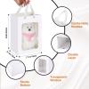 Bakbania 24 Pack Paper Gift Bags with Window,9.8 x 7.1 x 5.1 Inch Kraft Shopping Bouquet Gift Bags with Handle for Birthday, Weddings, Festival Party(White) view 2
