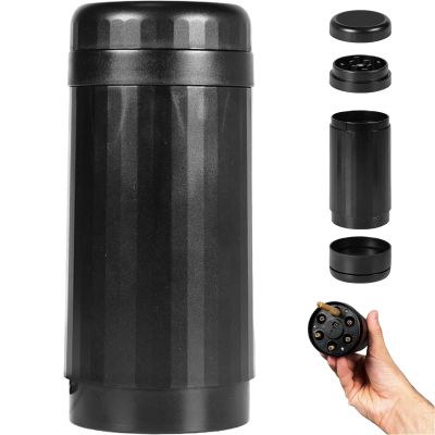 NineLife Basics 2in1 Roller Grinder, 2025 Upgrade, Roller Electric Grinder and Cone Filler, Portable Swifty Roll Cylinder Grinder Machine (1PCS, Black)