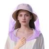 Oversized Mosquito Net 42 x 25 Inches Ultra Large Mosquito Head Net Face Neck Fly Mesh Netting Fits All Hats for Outdoor Camping Hiking Fishing Gardening Safari(Light Purple) view 1
