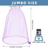Oversized Mosquito Net 42 x 25 Inches Ultra Large Mosquito Head Net Face Neck Fly Mesh Netting Fits All Hats for Outdoor Camping Hiking Fishing Gardening Safari(Light Purple) view 2