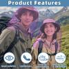 Oversized Mosquito Net 42 x 25 Inches Ultra Large Mosquito Head Net Face Neck Fly Mesh Netting Fits All Hats for Outdoor Camping Hiking Fishing Gardening Safari(Light Purple) view 4
