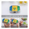 Saint Vincent Grenadines Flag Textured Pill Case, Small Pill Box, Pill Organizer for Vitamins Medication view 4