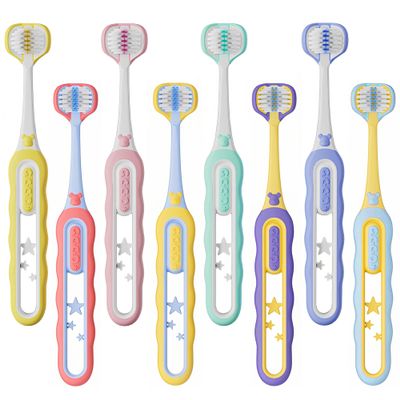 EASICUTI Soft Toddler Toothbrushes, Efficient 3 Sided Toothbrush, Baby Toothbrush 12 Months and up, Infant Tooth brush, Toddler Training Tooth brush for Ages 1-8 Years, Cleans All Sides-8 Pack, Patent
