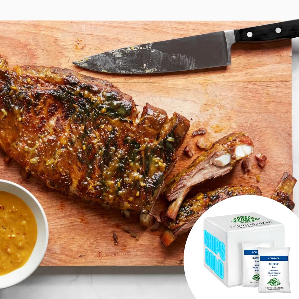 Salutem Vita - St Louis Style Pork Spareribs Kansas City BBQ Flavor Juicy and Tender 3.25 lbs. Ready to Cook (actual weight may vary within 5%) - Pack of 2