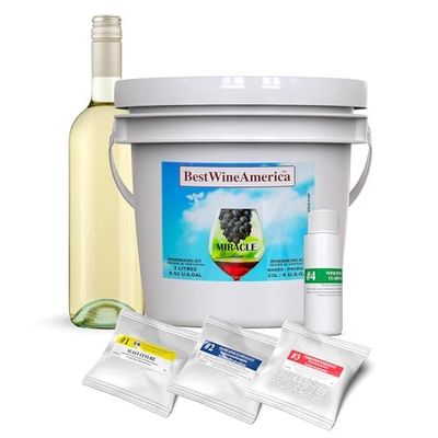 BestwineAmerica Miracle Grape Extraction White Style Wine 0.5 U.S. gal Kit Makes 6 U.S. gal of Wine - Chardonnay (chardonnay)