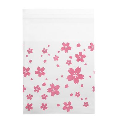 100PCS Self Adhesive Cookie Bags Resealable, Plastic Self Adhesive Wrappers Resealable Favors Candy Bag Clear Individual Treat Bags for Packaging Cookies, Candy and Products