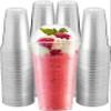 20 oz Clear Plastic Cups with Dome Lids and FREE Straws Crystal Clear PET Cup and Dome Lid with Hole for Cold Drinks To Go Iced Coffee Juice Soda Bubble Boba Tea Smoothie (100 Sets) view 4