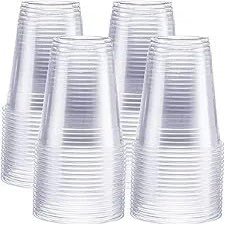 24 oz Clear Plastic Cups Disposable Crystal Clear PET Cups for Cold Drinks To Go Iced Coffee Juice Soda Bubble Boba Tea Smoothie (500 Count)