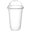 20 oz Clear Plastic Cups with Dome Lids and FREE Straws Crystal Clear PET Cup and Dome Lid with Hole for Cold Drinks To Go Iced Coffee Juice Soda Bubble Boba Tea Smoothie (200 Sets) view 2