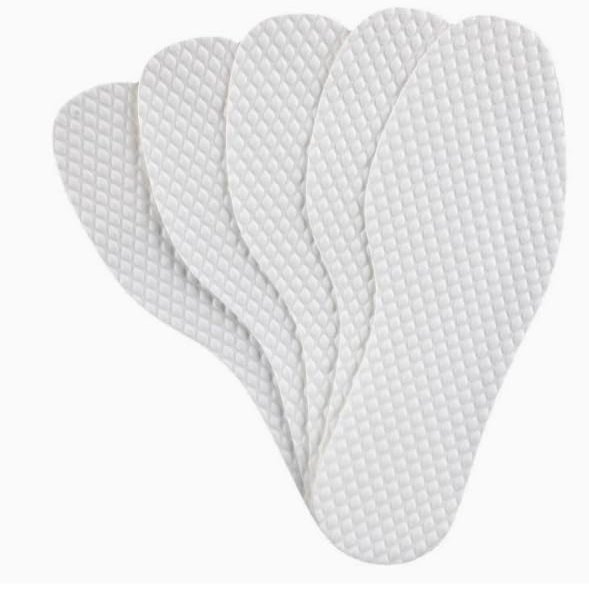 10 Pairs Disposable Breathable Thin Insoles Sweat Absorbing Shoe Pads Barefoot Insoles Disposable Wood Pulp Insole Feet Solution Odor Eliminator Insole for Hiking Running (39 Code)