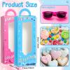24 Pcs Hot Pink Girl Party Boxes Pink and Blue Doll Party Gift Goodie Boxes Princess Party Candy Treat Boxes Blue Birthday Let's Go Bachelorette Party Decor for Girl Birthday Bridal Shower Party view 2