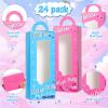 24 Pcs Hot Pink Girl Party Boxes Pink and Blue Doll Party Gift Goodie Boxes Princess Party Candy Treat Boxes Blue Birthday Let's Go Bachelorette Party Decor for Girl Birthday Bridal Shower Party view 3