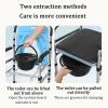Shower Chair Stool with Arms and Back for Elderly, Adjustable Waterproof Bedside Commode Toilet Chair with Removable Bucket, Portable Folding Bathroom view 3