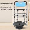 Shower Chair Stool with Arms and Back for Elderly, Adjustable Waterproof Bedside Commode Toilet Chair with Removable Bucket, Portable Folding Bathroom view 4
