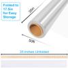 JOYIT 50' Long X 35 Wide Clear Cellophane Wrap Roll - 3 Mil Thicker Cellophane Roll, Clear Bags for Gifts Baskets Wrap, Flower Arts Crafts Food Treats Wrapping view 2