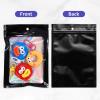 100Pcs Black Holographic Mylar Bags, 3x4.7 Inch Resealable Foil Zipper Pouches for Gummies, Jewelry Storage, Party Favors, Small Business Packaging view 3