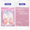 100Pcs Holographic Packaging Bags 4x6 Inch Resealable Foil Mylar Bags for Small Business Party Favor Pouch Packaging and Sample Storage (Pink) view 3