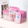 100Pcs Holographic Packaging Bags 4x6 Inch Resealable Foil Mylar Bags for Small Business Party Favor Pouch Packaging and Sample Storage (Pink) view 4