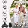 DORANMI 7/8' Self-Standing Walking Cane Tips 4 Pack Set, No-Slip Cane Replacement of Black Rubber Tips, Heavy Duty Walking Stick Base, Anti Skid Cane Foot for Stability Crutch Accessories (7/8 INCH) view 3