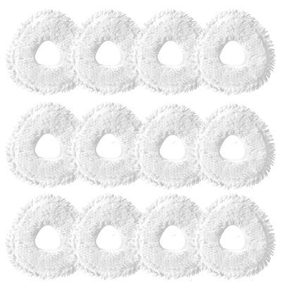 Avaenzo 12 Pack Replacement Mop Pads Compatible with Narwal Freo X/Z Ultra Z10 Freo Pro J3 J4 YJCC012 YJCC015 Microfiber Resuable Mop Cloth Robot Vacuum Cleaner Accessories, White