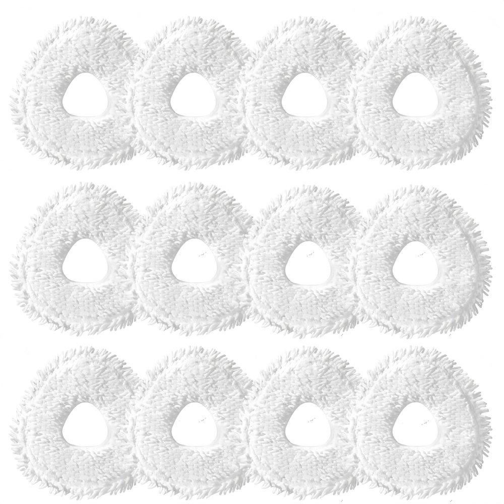 Avaenzo 12 Pack Replacement Mop Pads Compatible with Narwal Freo X/Z Ultra Z10 Freo Pro J3 J4 YJCC012 YJCC015 Microfiber Resuable Mop Cloth Robot Vacuum Cleaner Accessories, White