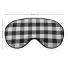 VTHXLOI Buffalo Plaid Black and White Check Sleep Eye Mask Blocks Light Cover Eyeshade for Men Women view 2
