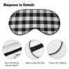 VTHXLOI Buffalo Plaid Black and White Check Sleep Eye Mask Blocks Light Cover Eyeshade for Men Women view 3