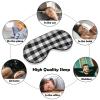 VTHXLOI Buffalo Plaid Black and White Check Sleep Eye Mask Blocks Light Cover Eyeshade for Men Women view 4
