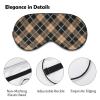 VTHXLOI Red and Brown Tartan Pattern Sleep Eye Mask Blocks Light Cover Eyeshade for Men Women view 3