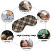 VTHXLOI Red and Brown Tartan Pattern Sleep Eye Mask Blocks Light Cover Eyeshade for Men Women view 4