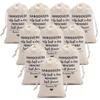 gobyhumm 10 Premium Organic Muslin Drawstring Bags 4x6 - Wedding Party Favor Set for Bachelorette Hangover Kits & Holiday Gifting | Reusable Double-Layer Unbleached Cotton Pouches (Black Heart) view 2