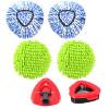 Mop Heads Replacements for OCedar RinseClean 2 Tank Spin Mop System, Mop Replace Head with 2 Microfiber Mop Head Refills, 2 Chenille Mop Pads,1 Scrub Brush, and 1 Mop Base Set Combo view 1