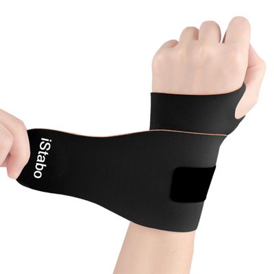 iStabo Wrist Brace Support for Carpal Tunnel Pain Relief, Ultra Thin Elastic for Tear, Ulnar Wrist wraps Repetitive Wrist Use Injury, Fit Left or Right Hand, Small and Medium Hands Sizes